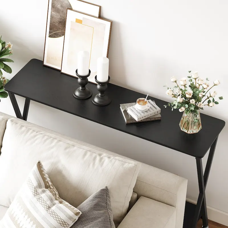 Entryway Table, Narrow Console Table, Wood Sofa Table