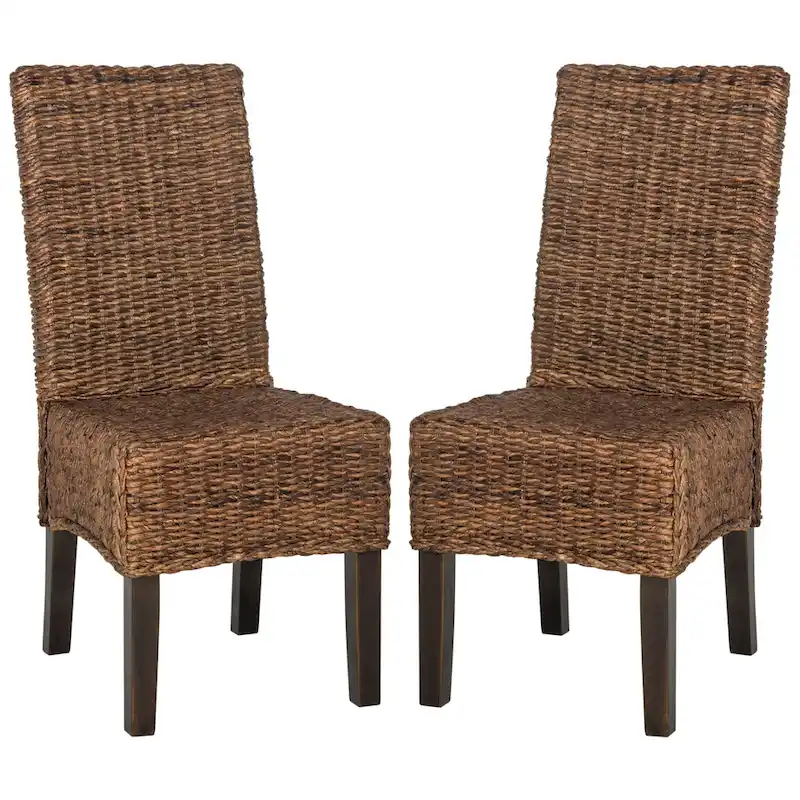 SAFAVIEH Meline Natural Dining Chair (Set of 2) - 17.3 x 24 x 38.5 - 17Wx24Dx39H