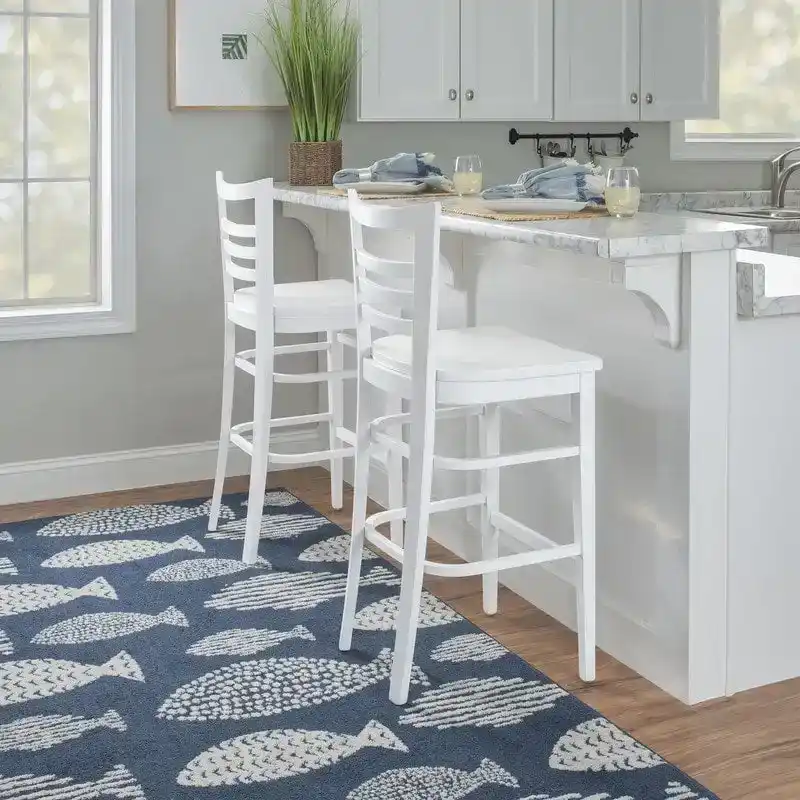 Heathcliff Rustic Solid Wood Barstool (Set of 2)