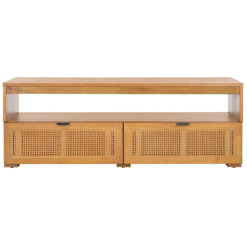 SAFAVIEH Kaitlyn 2-Drawer 1-Shelf Entertainment Media Stand (Fits Up To 55  Flatscreen TV) - 48Wx16Dx17H