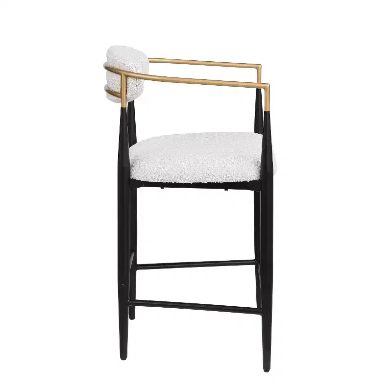 Christopher Knight Home Alger Modern Fabric Upholstered Iron 25 Inch Counter Stools (Set of 2)