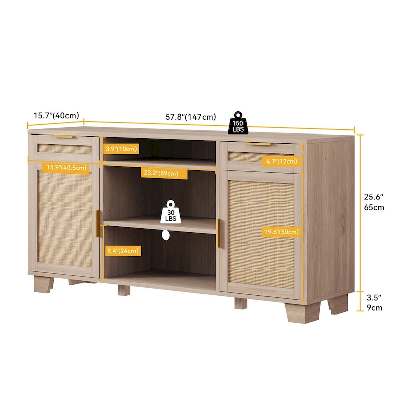 Moasis 58 Rattan TV Stand