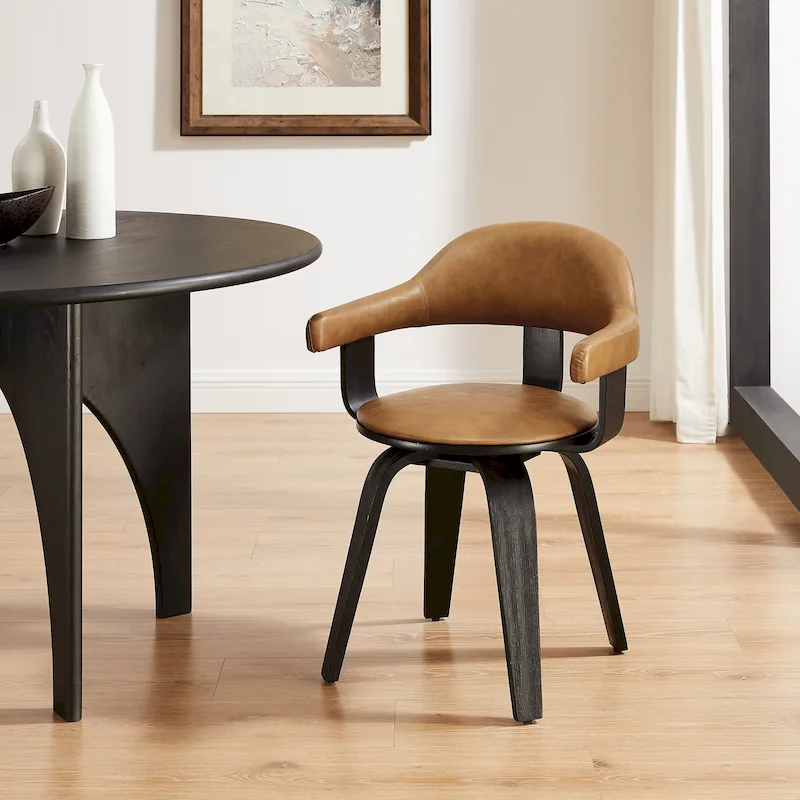 Art Leon Mid-century Modern Swivel Accent Chair