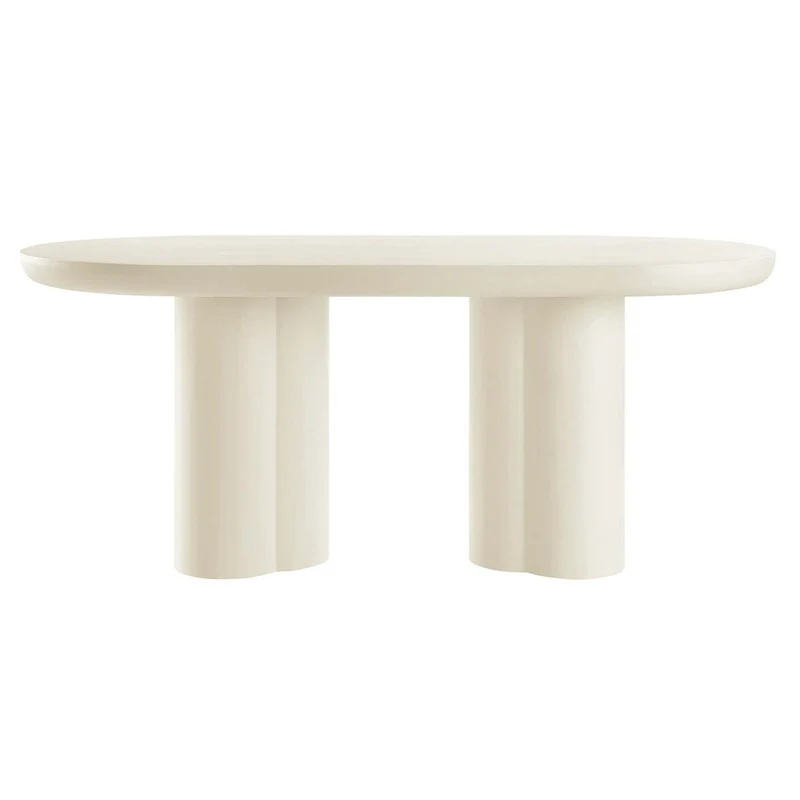 Caspian 72 Oval Concrete Dining Table