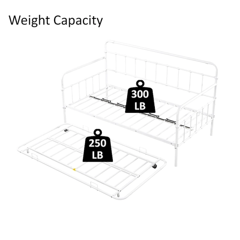 Metal Frame Daybed with trundle