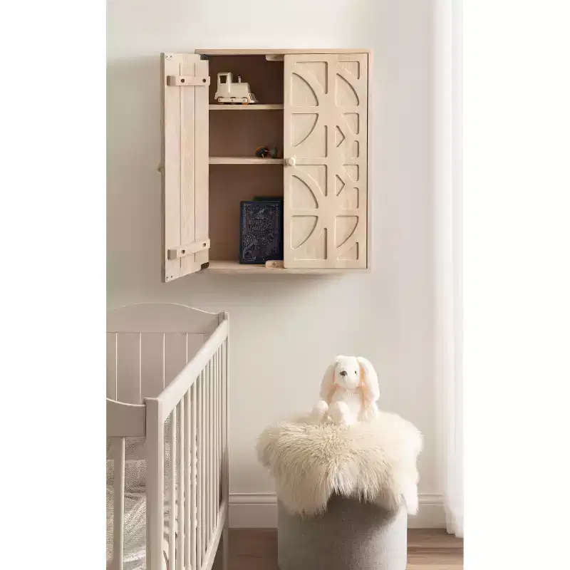 Kate and Laurel Galliene Wood Wall Cabinet, 22x7x28 Whitewash