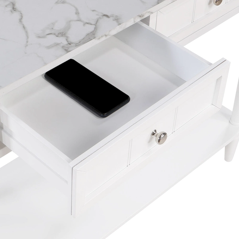 Convenience Concepts French Country 2 Drawer Hall Table with Shelf