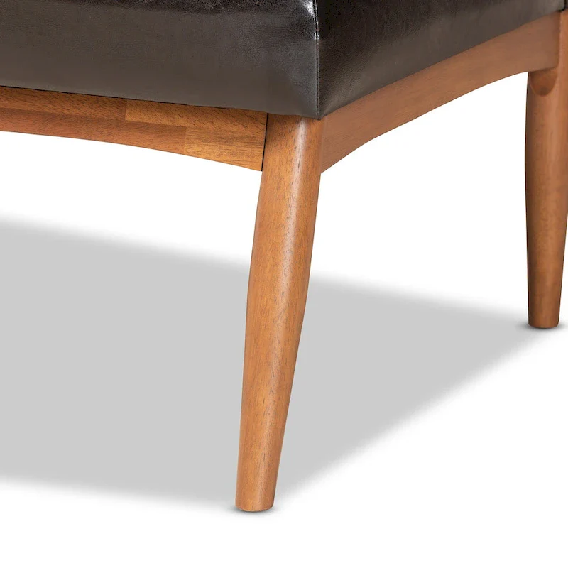 Daymond Mid-Century Upholstered and Walnut 5-PC Dining Nook Set