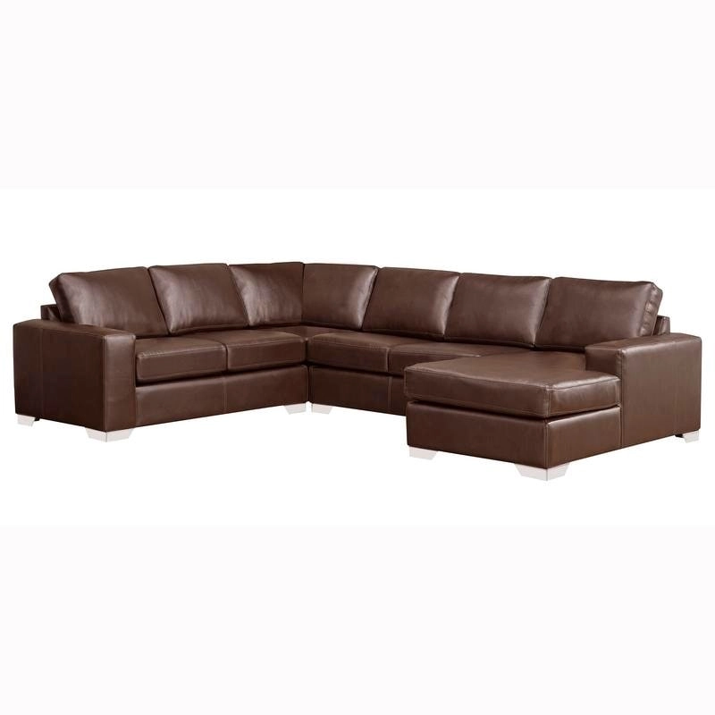 Mitchell Modern Premium Top Grain Italian Leather Sectional Sofa