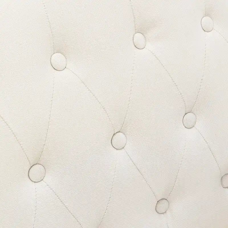 LUE BONA Modern Upholstered Accent Chair Linen Fabric Button Tufted Armchair with Solid Wood Frame - 28.5 W X 27.25 D X 33.75 H