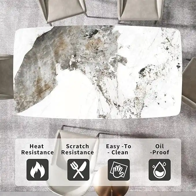 71 Modern Rectangular Sintered Stone Dining Table