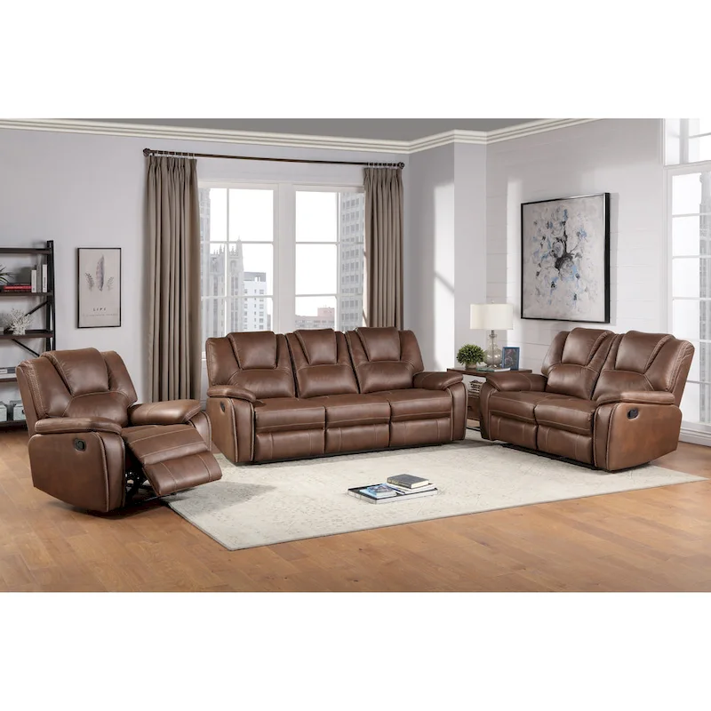 Steve Silver Kameryn Faux Leather Reclining 3-Piece Set