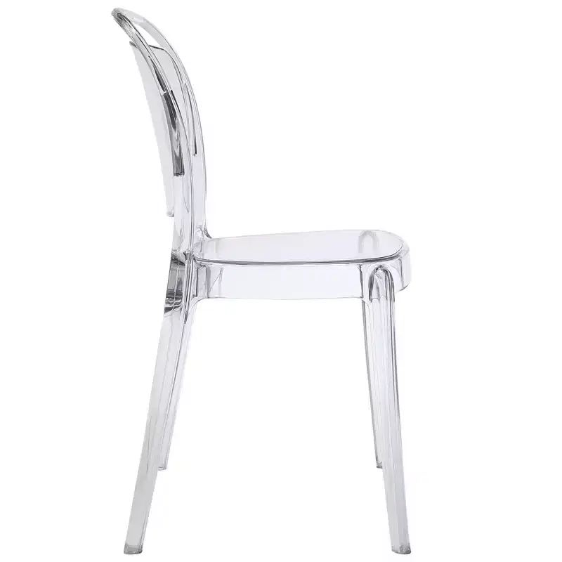 Entreat Dining Side Chair Clear - Modway: Polycarbonate, Spot/Wipe Clean, No Assembly, 330lb Capacity