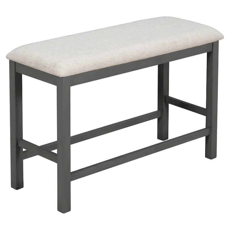 Nestfair 6-Piece Counter Height Dining Table Set with Chairs and Bench