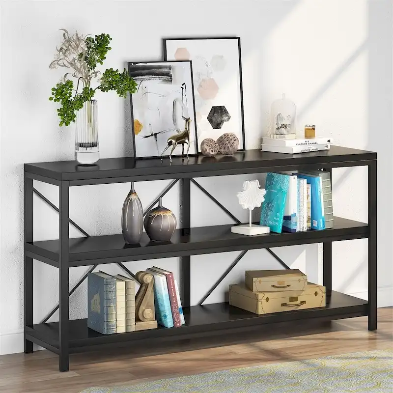 Sofa Console Table, 3 Tiers TV Console Stand, Entryway Table