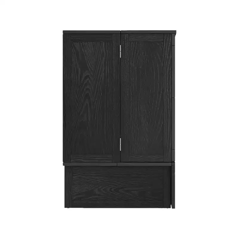 Keloyid Haimyy Solid Wood Frame Queen Murphy Bed Chest with Built-in Charger and Strong Drawer
