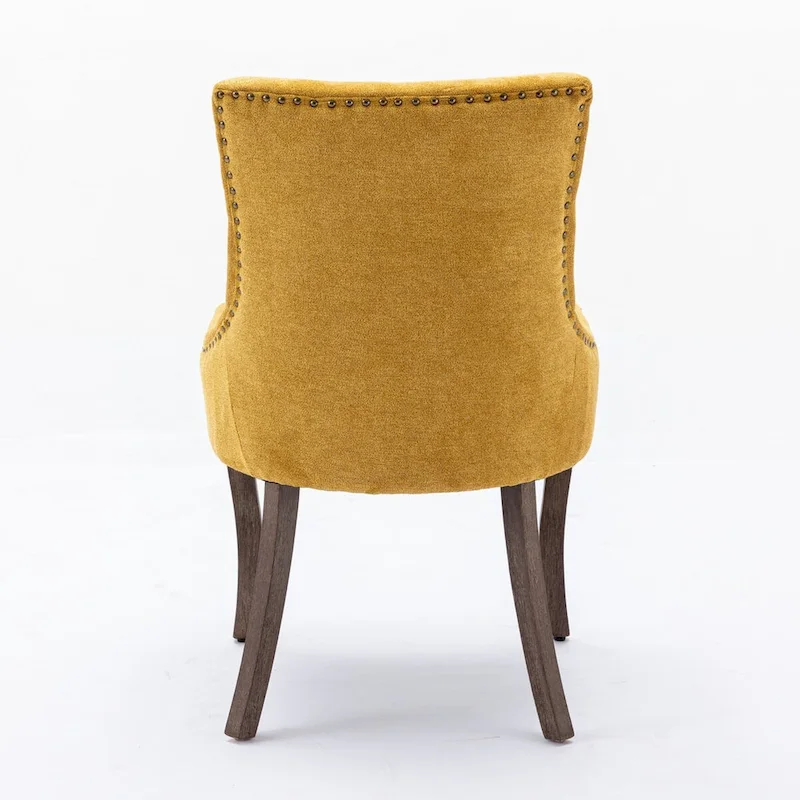 Set of 2 Ultra Side Dining Chairs with Wood Legs