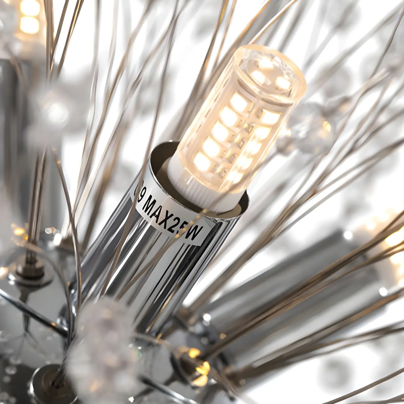 Adjustable Modern Gold Crystal Explosion Sputnik Chandelier