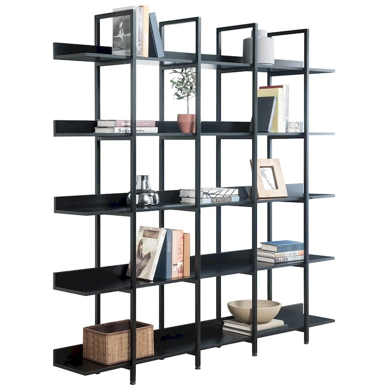 5 Tier Bookcase Home Office Open Bookshelf