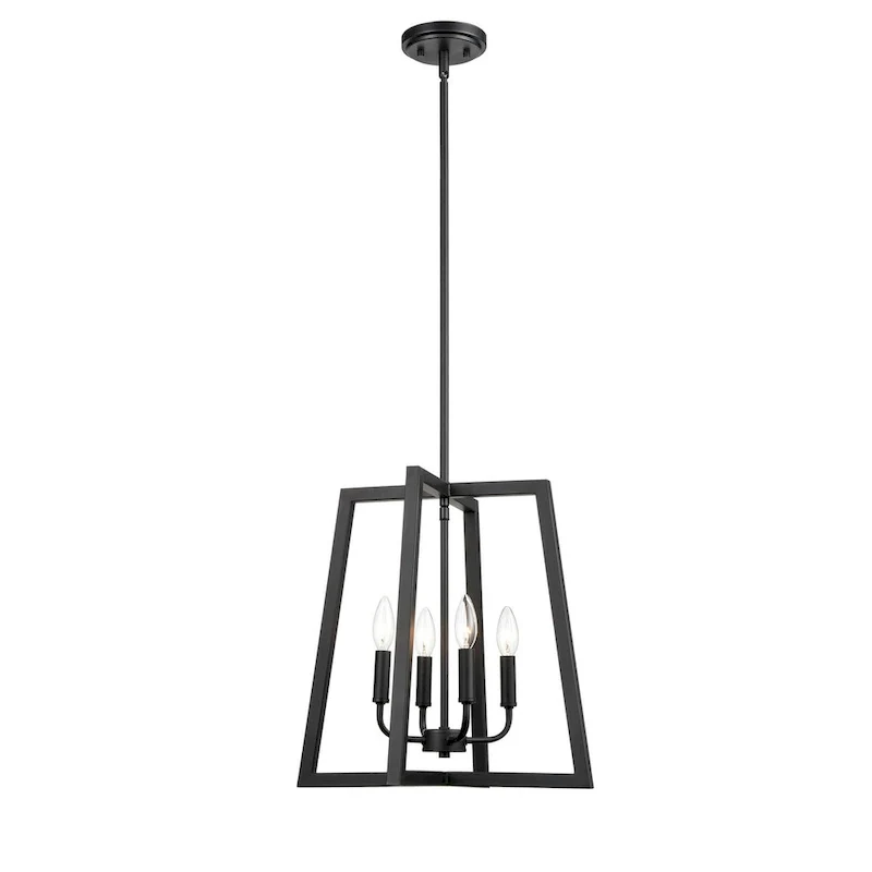 Millennium Lighting 4 Light Pendant in Matte Black