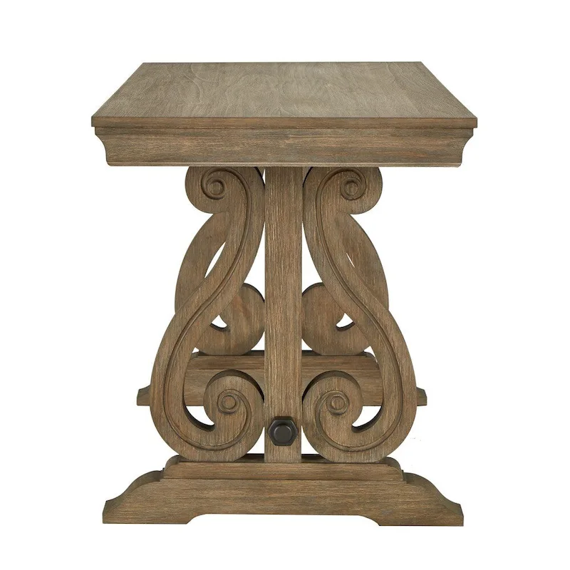 Gannon Wire Brushed Wood Oak Finish 1-Drawer Writing Desk by iNSPIRE Q Artisan