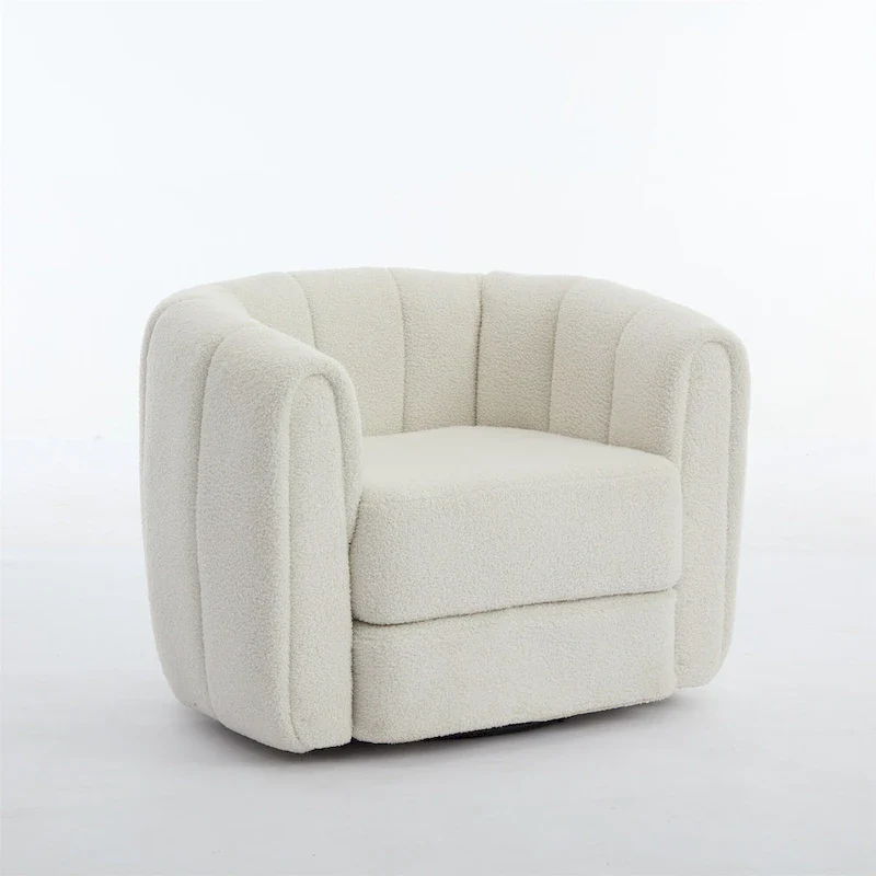 Modern Upholstered Swivel Accent Barrel Chair