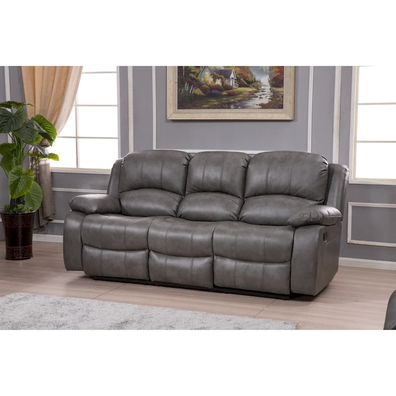 Betsy Furniture 2 Piece Bonded Leather Reclining Living Room Set, Sofa and Loveseat
