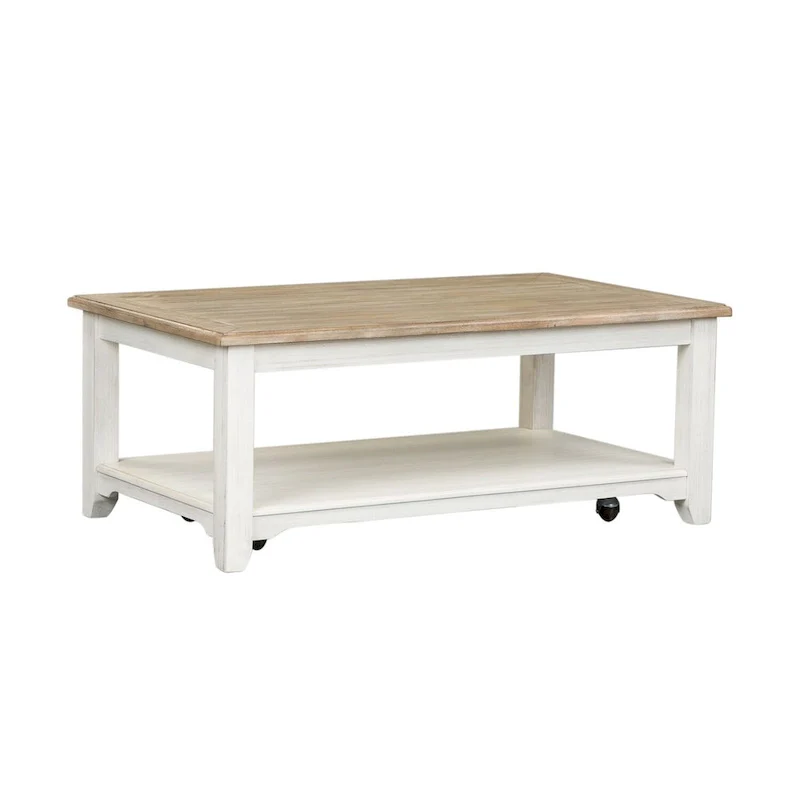 Libberty Funriture Summerville Rectangular Cocktail Table with Castors