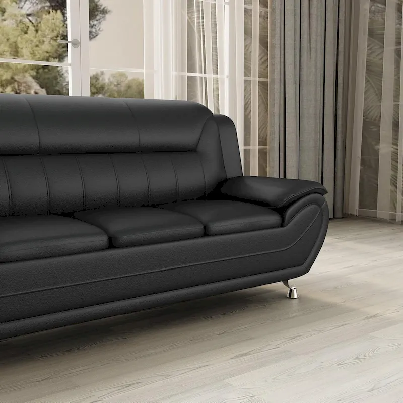 Sanuel 79.2 Faux Leather Pillow Top Arm Sofa
