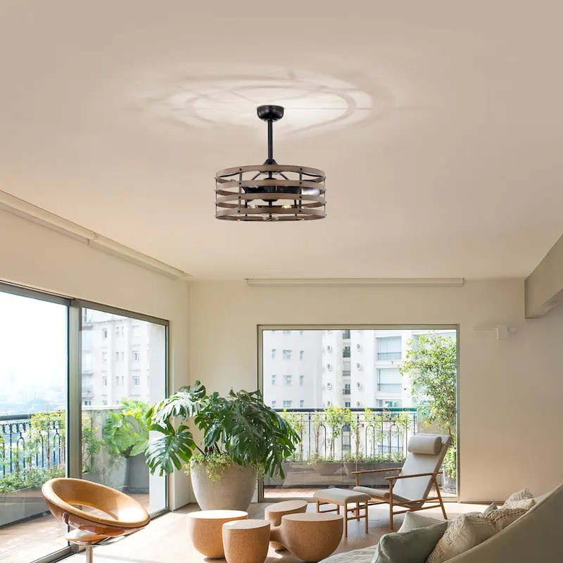 Alaina 24-inch 6 Lights 3 Blades Lighted Ceiling Fan with Remote