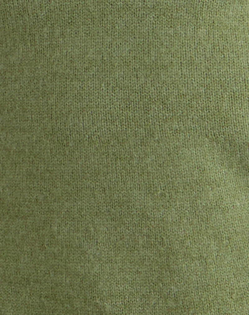 Kodia Mini Dress with Shell in Knit Olive