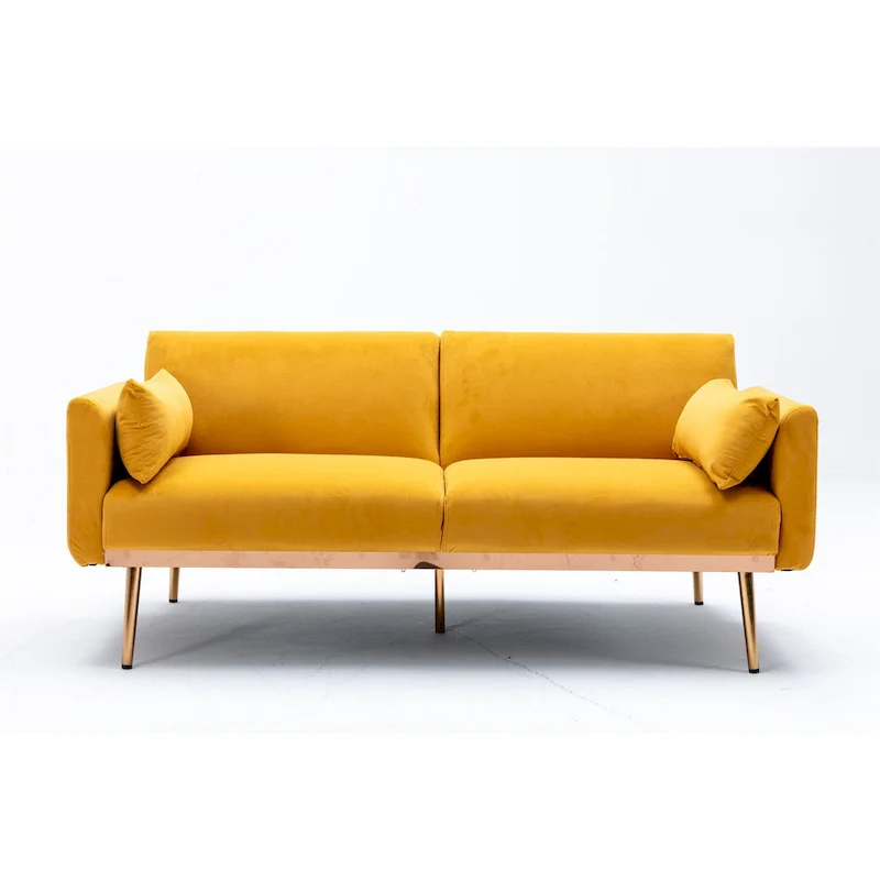Velvet Upholstered Convertible Loveseats Sleeper Sofa