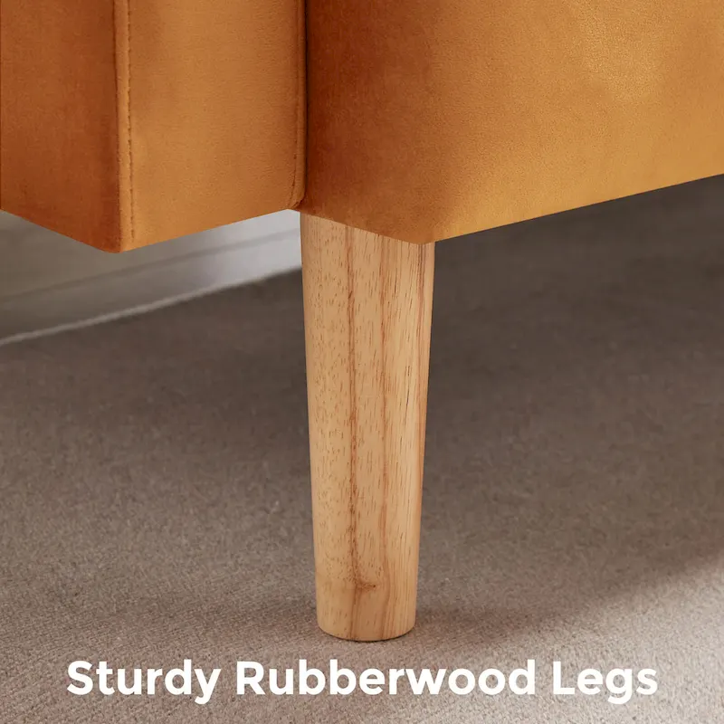 Velvet Convertible Sofa Bed - 3-Position Futon