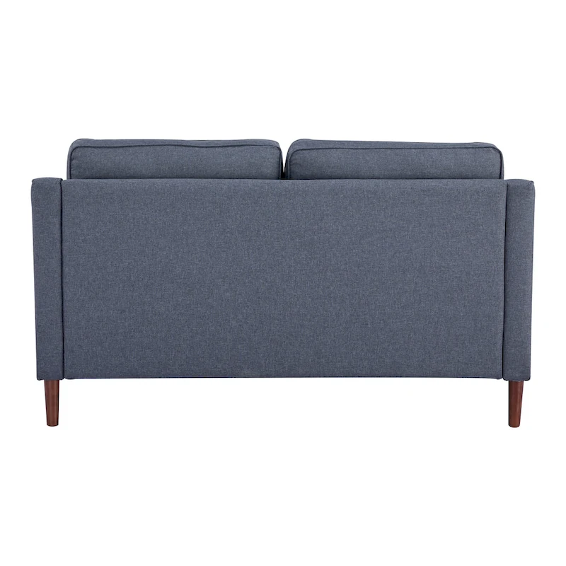 Sedona Modern Loveseat Sofa, Faux Linen / Vegan Leather Couch - N/A