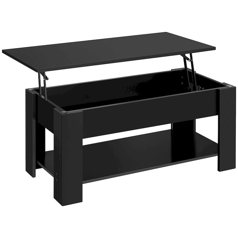 Yaheetech 47.5 Lift Top Coffee Table, Hidden Compartment/ Open Shelf
