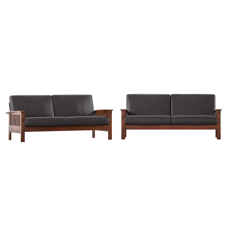 Sigulda Mission-Style Wood Sofa