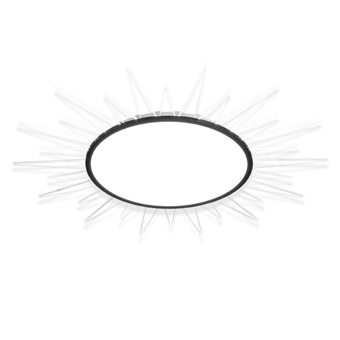 Large Acrylic Round Sunburst LED Flush Mount Ceiling Light