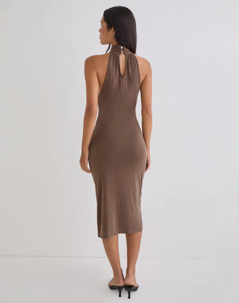 Anezka Midi Dress in Bitter Chocolate