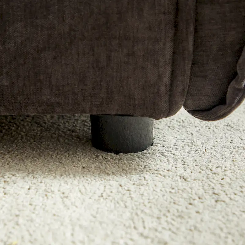 2-Pieces Linen Fabric 4-Seat Modular Sofa Set with 3+1 Seater Combo and Wooden Frame & 3 Pillows