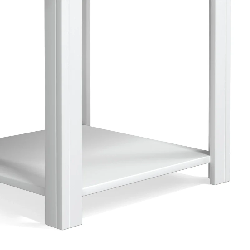 Modern Farmhouse Style 24-Inch Side Table — No Assembly Required, Two-Tone Finish