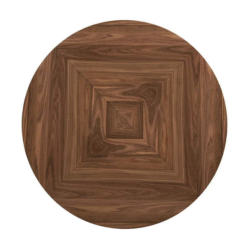 Priya Lazy Susan Turntable Espresso and Walnut Dining Table by iNSPIRE Q Modern