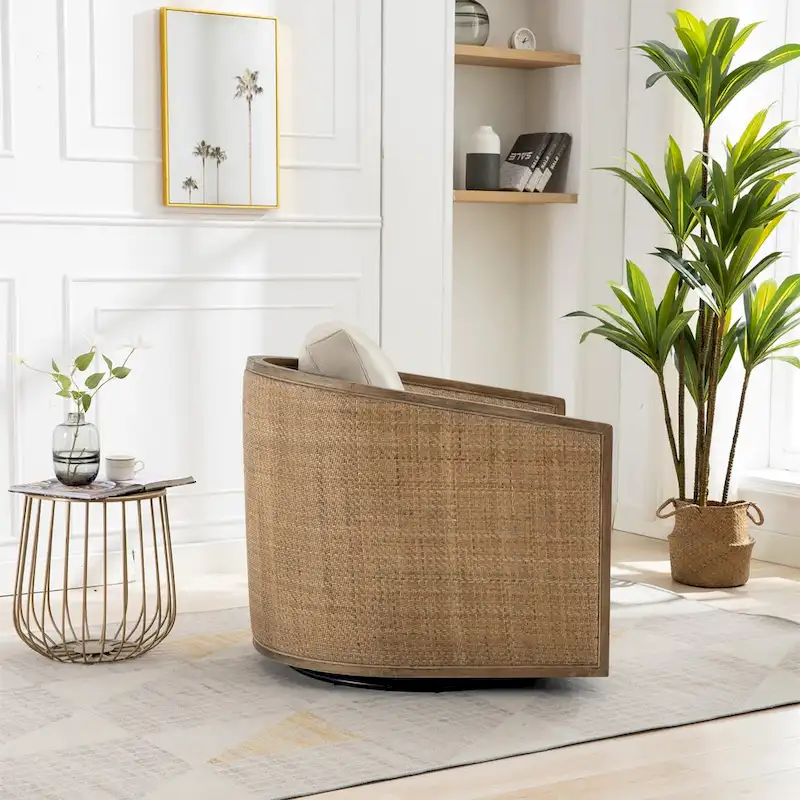 Swivel Barrel Accent Chair