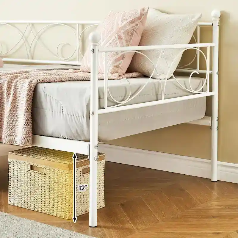 Twin Day Bed with Pull Out Trundle Bed Frame