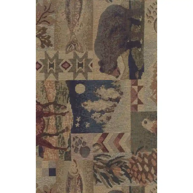 Bali Rattan Swivel Rocker with Tapestry Cushion