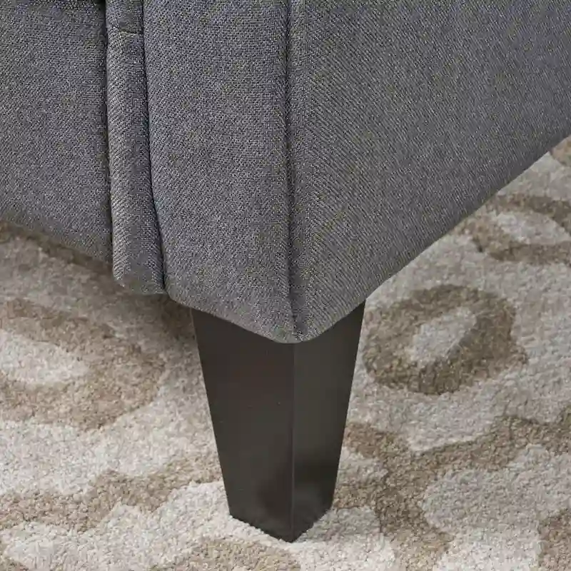 Accent Chair With Tufted Backrest With Wooden Legs