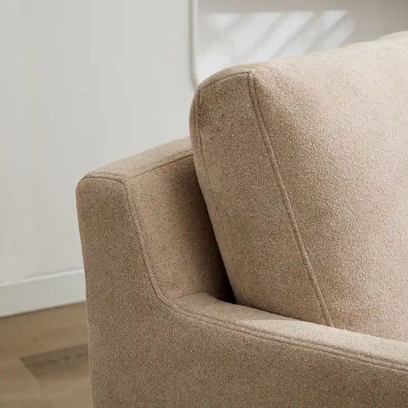 29.92 Chenille Swivel Accent Chair with Removable Cushion