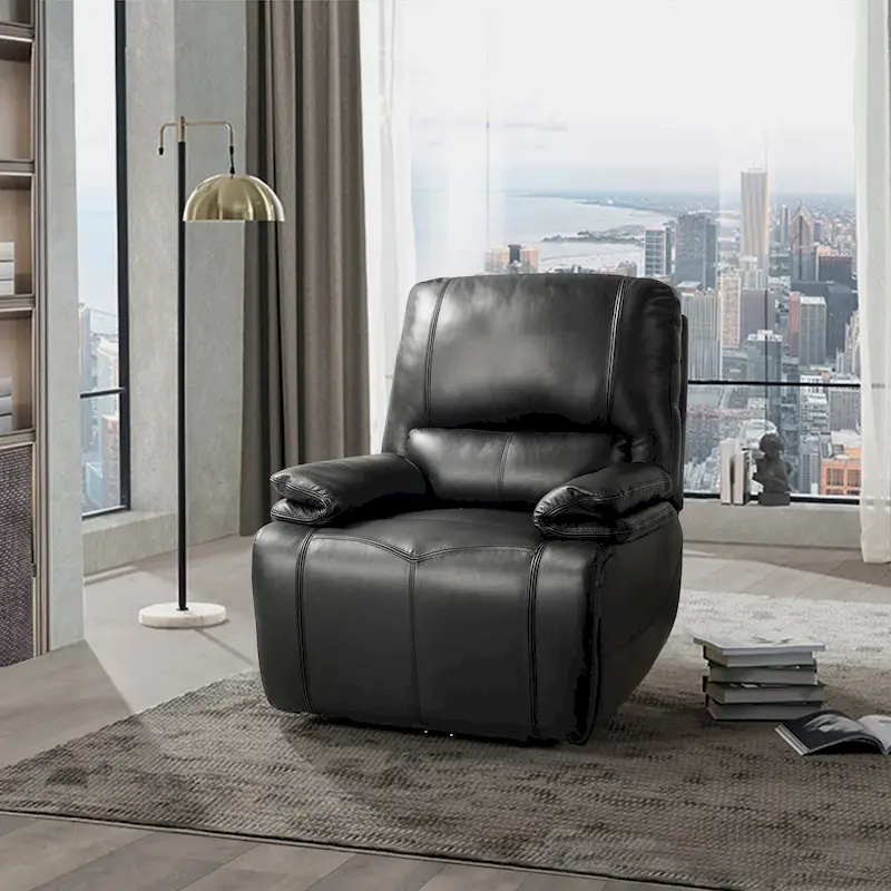 Mercedes Genuine Leather Power Recliner with Cushion Padded