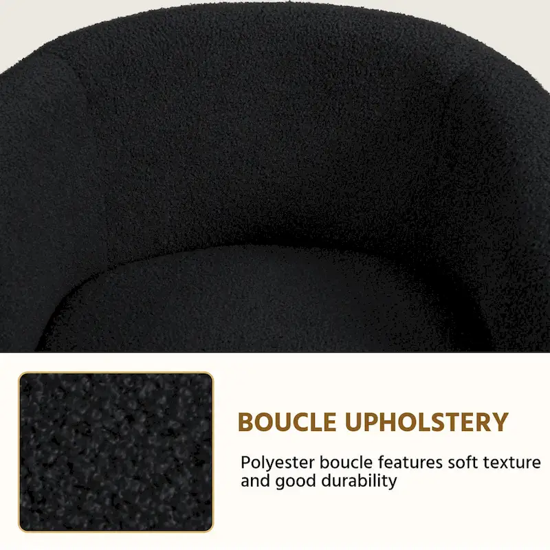 Yaheetech Club Chair Accent Barrel Chair Upholstered Arm Chair