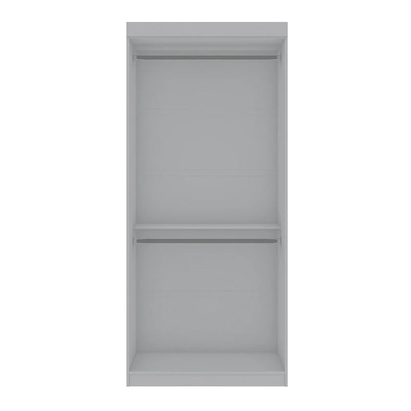 35.9 Open Double Hanging Modern Wardrobe Closet with 2 Hanging Rods