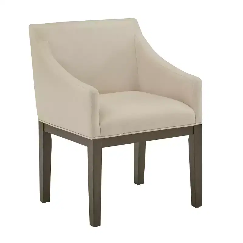 Weathered Grey & Beige Slope Arm Dining Chair, Set of 2